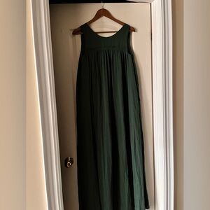 Elegant Carolina Belle Forest Green Maxi Dress